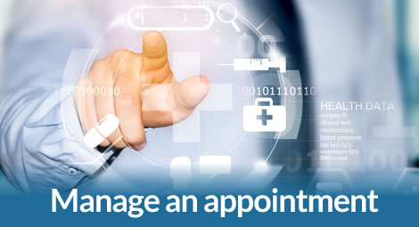 Manage an appointment graphic of doctors 