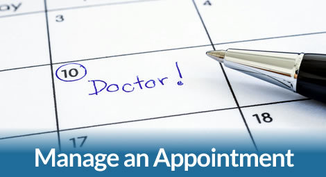 Diary with doctors date